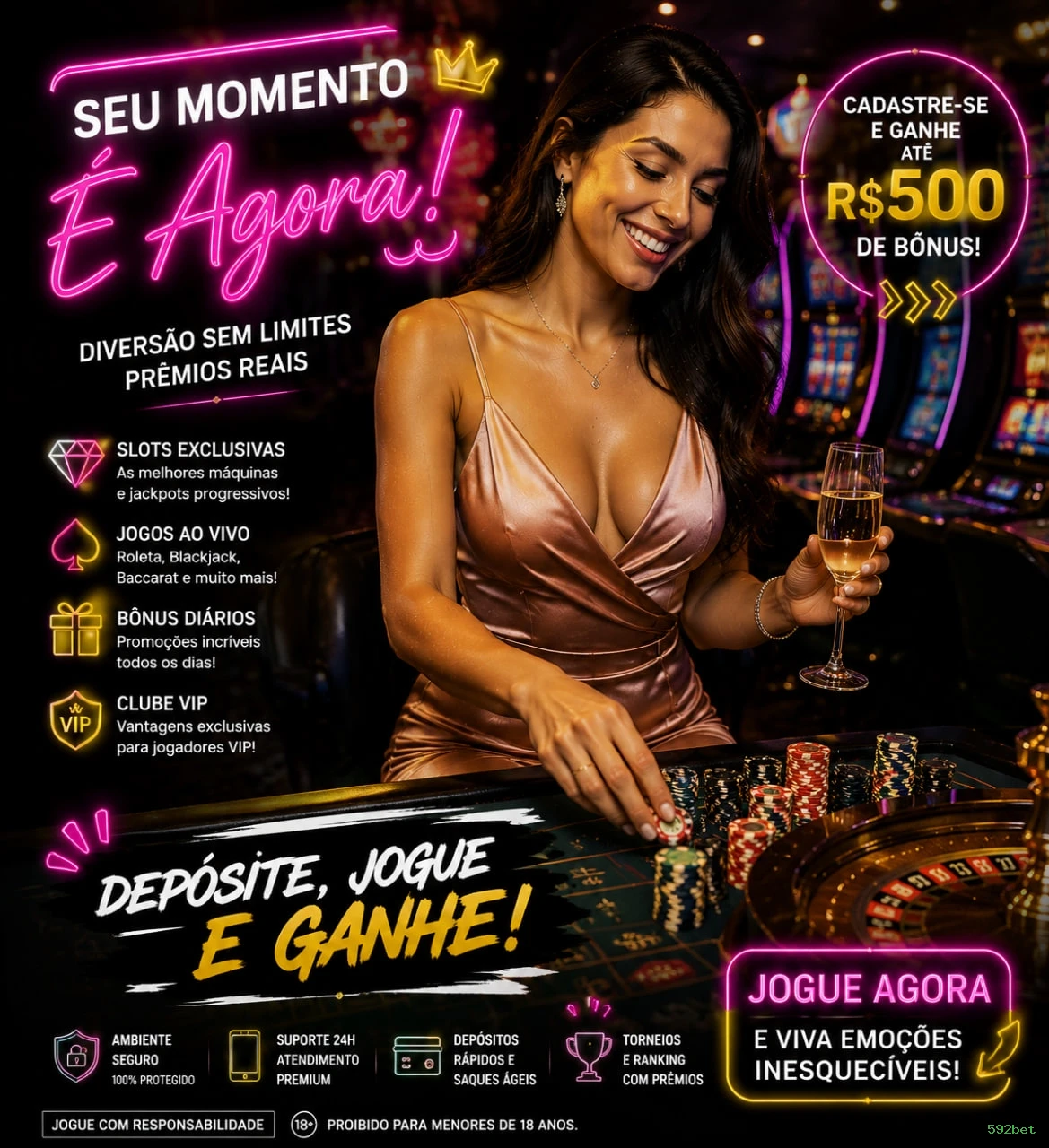 Roleta e blackjack 592bet
